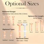 3 Pair Glass Piercing Retainers for Multiple Styles