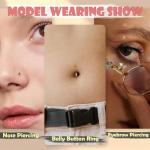 3 Pair Glass Piercing Retainers for Multiple Styles