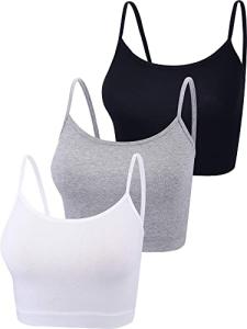 3 Pack Women's Sleeveless Crop Tank Tops