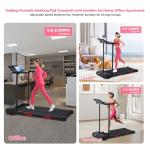 Compact Electric Walking Treadmill with Handles