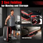 MAIDOMA 900LBS Weight Bench for Home Gym，Foldable Workout Bench Press for Full Body Strength Training, Adjustable Backrests Incline/Flat/Decline Sit up Bench