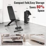 Adjustable Weight Bench for Home Gym Dumbbell Exercise, 600LBS Stable Incline Decline Flat Bench for Full Body Workout, Foldable Workout Bench with Resistance Bands for Bench Press Strength Training