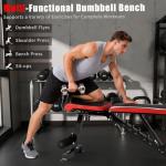 MAIDOMA 900LBS Weight Bench for Home Gym，Foldable Workout Bench Press for Full Body Strength Training, Adjustable Backrests Incline/Flat/Decline Sit up Bench