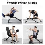 Adjustable Weight Bench for Home Gym Dumbbell Exercise, 600LBS Stable Incline Decline Flat Bench for Full Body Workout, Foldable Workout Bench with Resistance Bands for Bench Press Strength Training