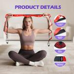 Stretching Strap with Loops - Non Elastic Yoga Straps for Physical Therapy, Durable Stretch Bands for Exercise, Flexibility Training, Hamstring & Leg Stretcher, Yoga/Pilates/Gymnastics - Red