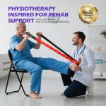 Stretching Strap with Loops - Non Elastic Yoga Straps for Physical Therapy, Durable Stretch Bands for Exercise, Flexibility Training, Hamstring & Leg Stretcher, Yoga/Pilates/Gymnastics - Red