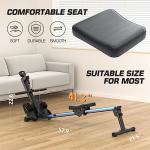 Compact Rowing Machine for Home Use, Magnetic Resistance Foldable Rower for Full Body Workout, Space Saving Design with LCD Display