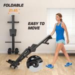 Compact Rowing Machine for Home Use, Magnetic Resistance Foldable Rower for Full Body Workout, Space Saving Design with LCD Display