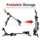 Tousains 3 in 1 Foldable Rowing Machine, AB Machine with 3 Level Angle & Led Monitor, Multi-Functional Rower Fitness Equipment Home Gym Full Body Fitness Machine