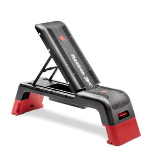 Reebok Deck Multipurpose Adjustable Bench Aerobic Strength Training Incline and Decline, Red