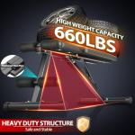 OPPSDECOR Weight Bench for Home Gym, Fast Foldable 660LBS Workout Bench Press for Home Gym Full Body Strength Training, 8 Adjustable Backrests Incline/Flat/Decline Sit up Bench - 2025 Upgrade (Black)