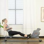 Sunny Health & Fitness Silent Magnetic Rowing Machine with 16 Level Resistance – Home Rower Designed for Low-Impact Full-Body Workouts and Users up to 220 LB - SF-RW5987