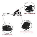 Sunny Health & Fitness Magnetic Rowing Machine Rower with 8-Level Resistance, 53.4" Extended Slide Rail & Digital LCD Display - SF-RW520084S