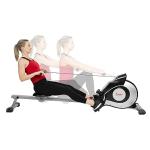 Sunny Health & Fitness Magnetic Rowing Machine Rower with 8-Level Resistance, 53.4" Extended Slide Rail & Digital LCD Display - SF-RW520084S
