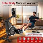 BOTORRO Rowing Machines for Home, Air Magnetic Rowing Machine with 10 Levels, Rower Machine of Quiet Resistance, Dual Slide Rail with 350lbs Weight Capacity, App Compatible