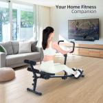 Sportneer Rower Machine for Home Foldable Hydraulic Rowing Machine with 12-Level Resistance - Multi Functional Row Machine Equipped with Caster and Backrest, 297lbs Maximum Load Rower Machines