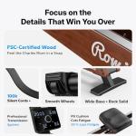 MERACH Pro-Grade Rowing Machines for Home, Smart Magnetic Rowing Machine with Self-Generation, Double Resistance and 400 LBS MAX Load, Wooden Tracks for Silent Sliding, MERACH App 1000+ Course & Games