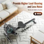 Rowing Machine for Home Row Rower Machine with 16-Level Adjustable Resistance, LCD Monitor, 350 lbs Capacity, Whisper Quiet, Compact & Space-Saving with Transport Wheels for Home, Office, Apartment