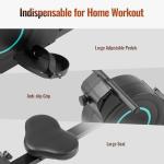 Rowing Machine for Home Row Rower Machine with 16-Level Adjustable Resistance, LCD Monitor, 350 lbs Capacity, Whisper Quiet, Compact & Space-Saving with Transport Wheels for Home, Office, Apartment