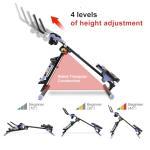 Tousains 3 in 1 Foldable Rowing Machine, AB Machine with 3 Level Angle & Led Monitor, Multi-Functional Rower Fitness Equipment Home Gym Full Body Fitness Machine(Blue)