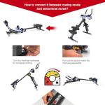 Tousains 3 in 1 Foldable Rowing Machine, AB Machine with 3 Level Angle & Led Monitor, Multi-Functional Rower Fitness Equipment Home Gym Full Body Fitness Machine(Blue)