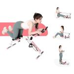 TOUSAINS 3 in 1 Adjustable AB Machine for Stomach Workout with 3 Heights, Foldable Rowing Machine for Home Gym with Comfortable seat & LCD Display Monitor, 330lbs Weight Capacity