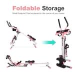 TOUSAINS 3 in 1 Adjustable AB Machine for Stomach Workout with 3 Heights, Foldable Rowing Machine for Home Gym with Comfortable seat & LCD Display Monitor, 330lbs Weight Capacity