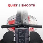 Sunny Health & Fitness Obsidian Surge Smart Water Rowing Machine with Dynamic Real-Time Resistance, Foldable Rower with Bluetooth Connectivity and Extra Long Slide- SF-RW522073