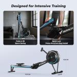 MERACH Rowing Machines for Home, Adjustable Air Resistance Professional Indoor Rowing Machine, Ergonomic Comfort Seat, Performance Monitor and Device Holder, Easy Storage
