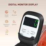 Soozier Water Rowing Machine for Home, Foldable Rower Machine with Adjustable Resistance, Wheels, LCD Monitor and Tablet Holder, 264lbs Weight Capacity, Red