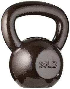 35 lb Black Cast Iron Kettlebell by Amazon Basics