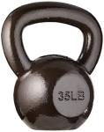 35 lb Black Cast Iron Kettlebell by Amazon Basics