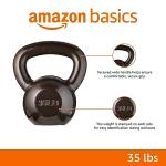 35 lb Black Cast Iron Kettlebell by Amazon Basics