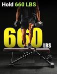 Yoleo Foldable Adjustable Weight Bench for Home Gym