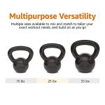 35 lb Black Cast Iron Kettlebell by Amazon Basics