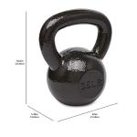 35 lb Black Cast Iron Kettlebell by Amazon Basics