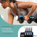 Lifepro Adjustable Dumbbell Set with Rack