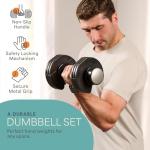 Lifepro Adjustable Dumbbell Set with Rack