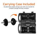 Adjustable Dumbbell Set, 38 lbs, Black