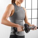 Adjustable Dumbbell Set, 38 lbs, Black