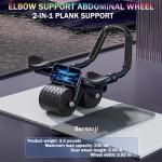 Bersauji Ab Roller Wheel with Knee Mat & Timer