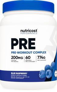 Nutricost Pre-Workout Powder - Blue Raspberry Flavor