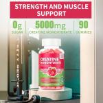 Creatine Monohydrate Gummies 5000mg - Strawberry Flavor