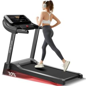 UMAY Folding Incline Treadmill with Pulse Sensors