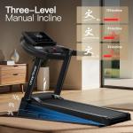 UMAY Folding Incline Treadmill with Pulse Sensors