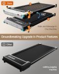 FUNRAY 2-in-1 Compact Incline Walking Pad Treadmill