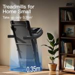 UMAY Folding Incline Treadmill with Pulse Sensors