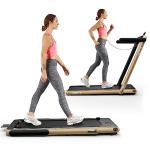 Goplus 2-in-1 Folding Treadmill with Remote Control