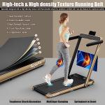 Goplus 2-in-1 Folding Treadmill with Remote Control