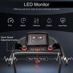 GYMAX Foldable Treadmill with LED Monitor & Speaker